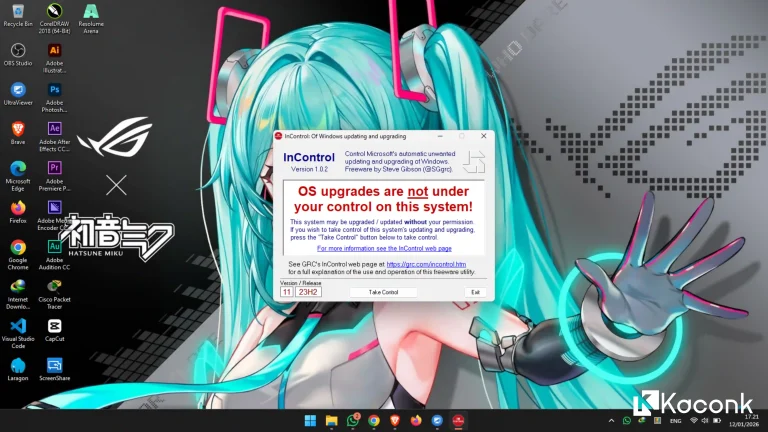 Cara Disable Update Windows 11 dengan InControl