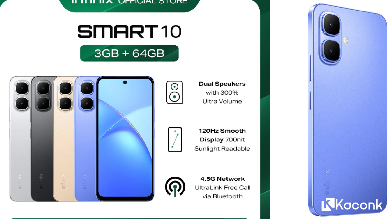Infinix Smart 10 3/64GB – RAM Bisa Hingga 6GB, Harga Tetap Hemat