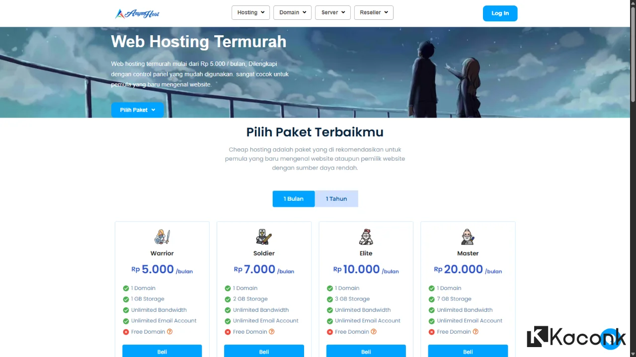 Web Hosting Murah Indonesia Mulai Rp5.000 AnymHost Bisa Jadi Pilihan Terbaik